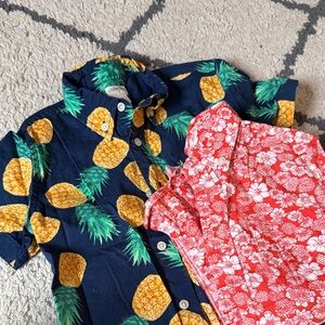 Crewcuts Kids Tropical and Floral Button Down Shirt Set